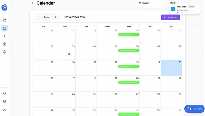 Integrated Calendar
